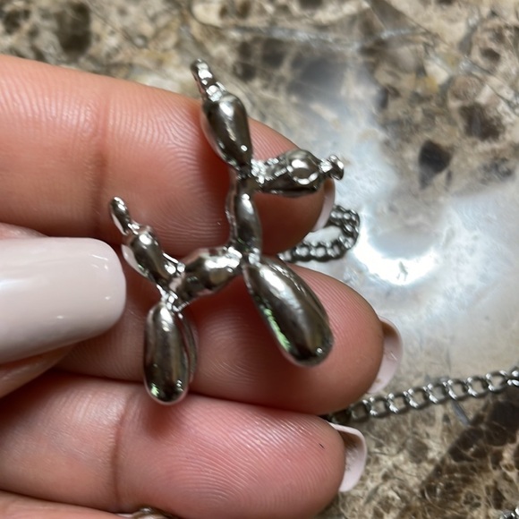 Silver Cartoon Dog Designer Necklace - Picture 4 of 7